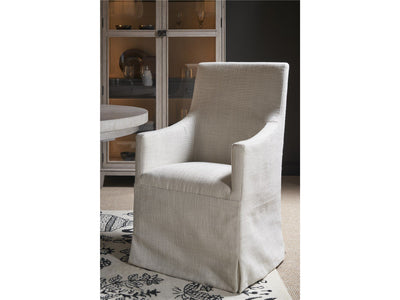 Coalesce - Manning Slip Covered Chair - Pearl Silver