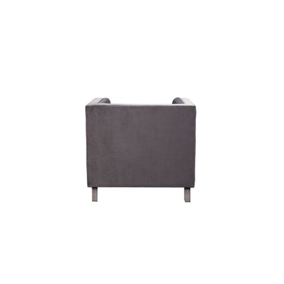 Hegio - Chair - Gray Velvet - Grand Furniture GA