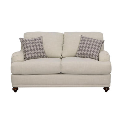 Glenn - Upholstered English Arm Loveseat - Light Gray