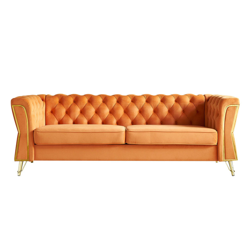 Modern Tufted Velvet Sofa For Living Room