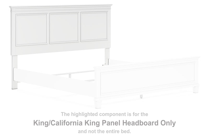 Fortman - White - King/Cal King Panel Headboard