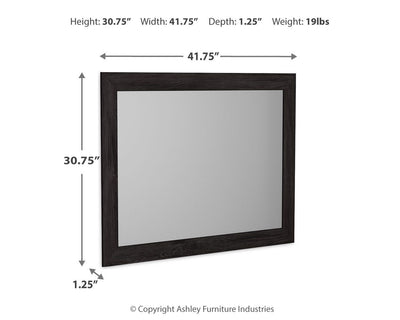 Belachime - Charcoal - Bedroom Mirror