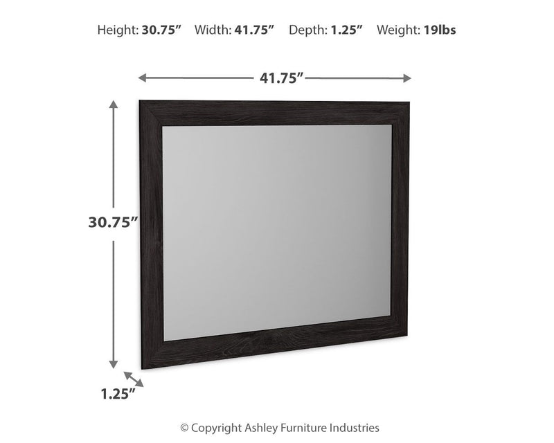 Belachime - Charcoal - Bedroom Mirror