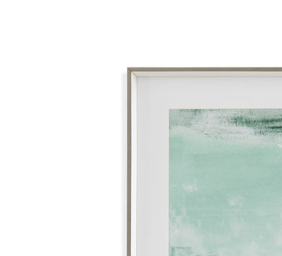 Coastal Patina I - Framed Print - Green / Satin White