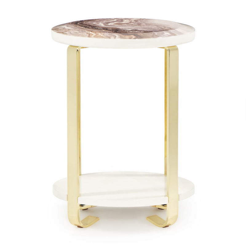 Ariana - Chairside Table - Gold