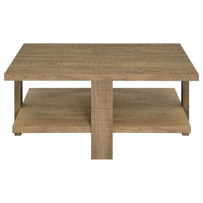 Dawn - Square Engineered Wood Coffee Table - Mango Brown