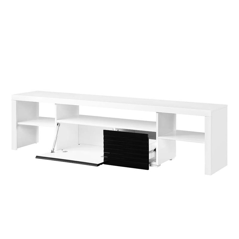 Buck II - TV Stand - White & Black High Gloss Finish - Grand Furniture GA