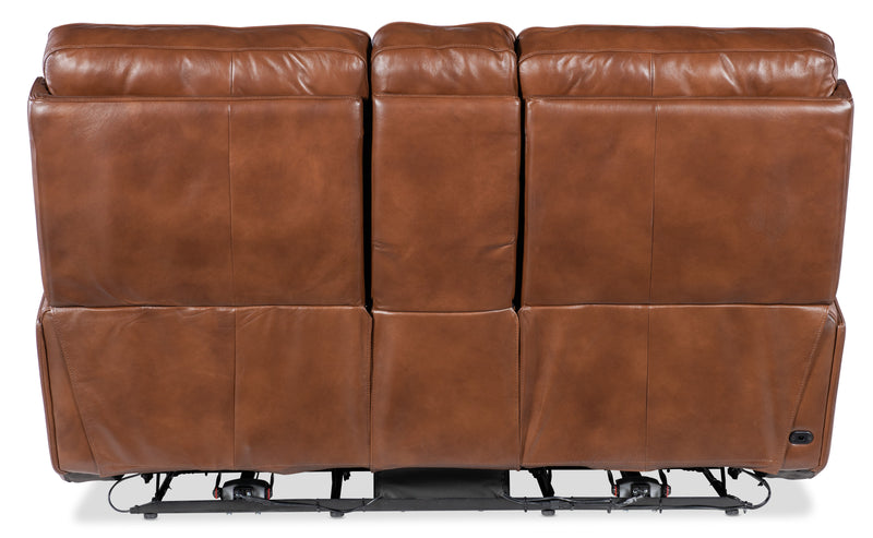 MS - Crosby Zero Gravity Power Console Loveseat With Power Headrest - Brown