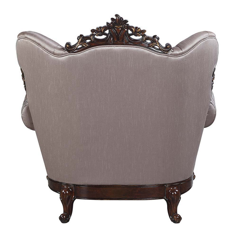 Benbek - Chair - Fabric & Antique Oak Finish - Grand Furniture GA