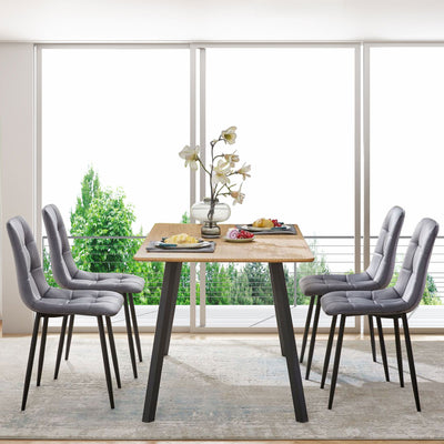 Mid-Century Modern Velvet Dining Chairs Set For Kitchen, Living Room