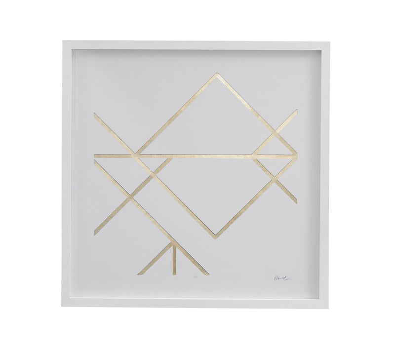 Gilded Angle - II Framed Print - White