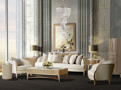 Malibu Crest - Round Chairside Table - Chardonnay