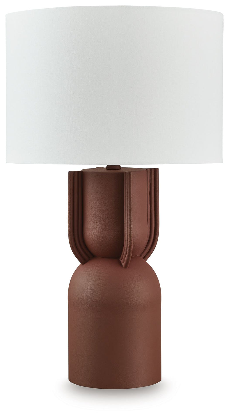 Rowandale - Brick Red - Metal Table Lamp