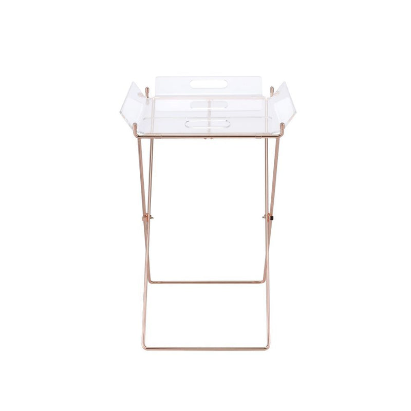 Cercie - Tray Table - Clear Acrylic & Copper - Grand Furniture GA