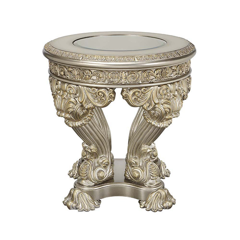 Danae - End Table - Champagne & Gold Finish - 27" - Grand Furniture GA