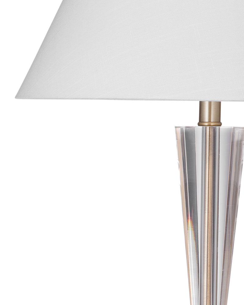 Devon - Table Lamp - Clear / Brushed Gold