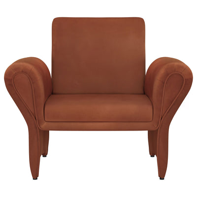 Liana - Upholstered Roll Arm Accent Armchair - Rust Orange