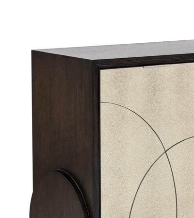 Rivera - Bar Cabinet - Espresso Oak / Gold