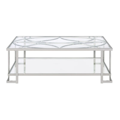 Kalan - Coffee Table - Glass & Silver