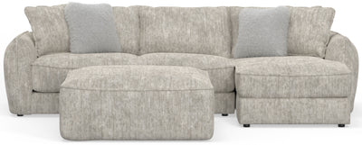 Bucktown - 2 Piece Sofa / Chaise With Extra Thick Cuddler Seat Cushions & Cocktail Ottoman