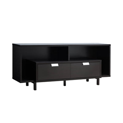 Entertainment Stand, TV Console Table With 2 Drawers And Open Shelving - Red Cocoa