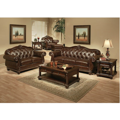 Anondale - Loveseat - Espresso Top Grain Leather Match - Grand Furniture GA