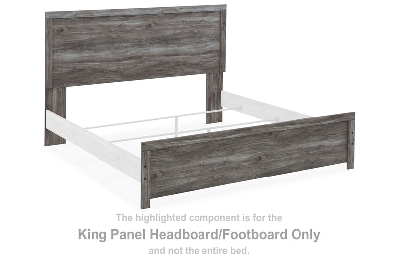 Bronyan - Dark Gray - King Panel Headboard/Footboard