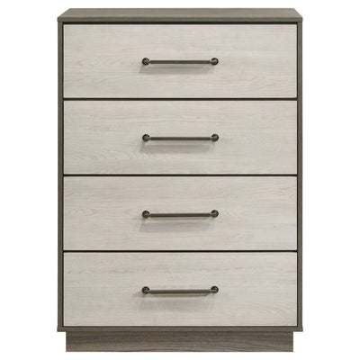 Fenwick - 4-Drawer Chest Of Drawers - Gray Oak