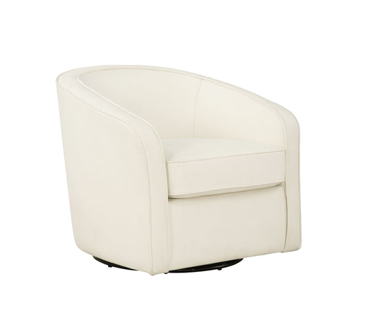 Acadia - Swivel Accent Chair - White