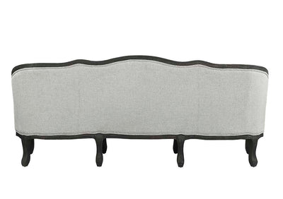 Samael - Sofa - Gray Linen & Dark Brown Finish - Grand Furniture GA