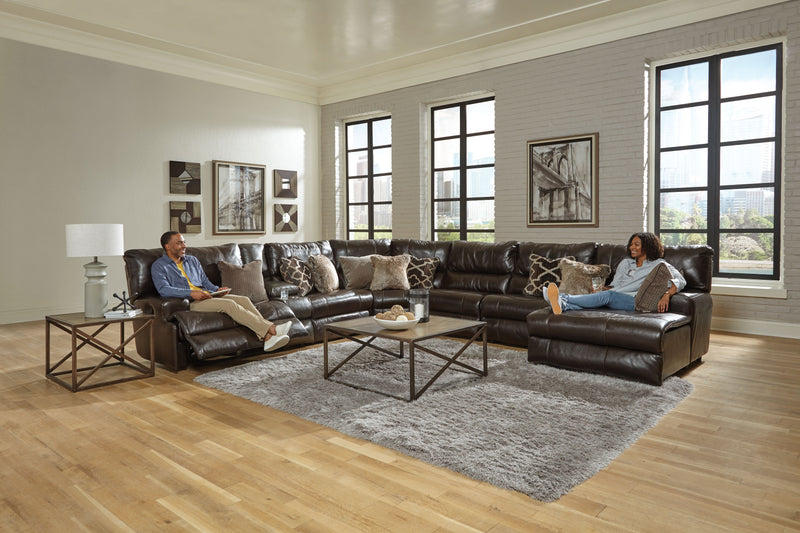 Como Modular Sectional - Wedge Leather - Chocolate