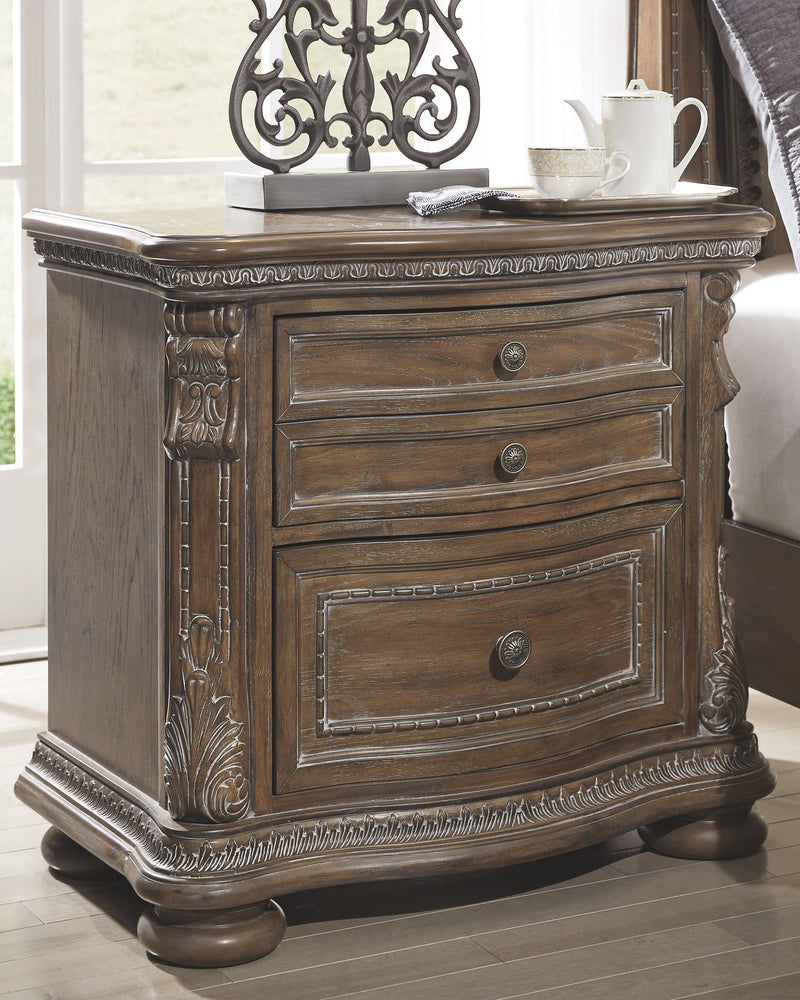 Charmond - Brown - Two Drawer Night Stand