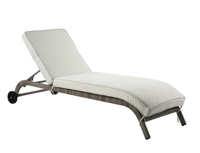 Salena - Patio Lounge Chair - Beige Fabric & Gray Finish - 13" - Grand Furniture GA