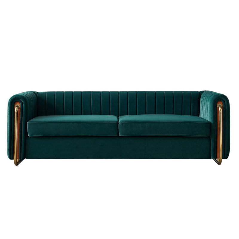 Contemporary Velvet Sofa Couch For Living Room