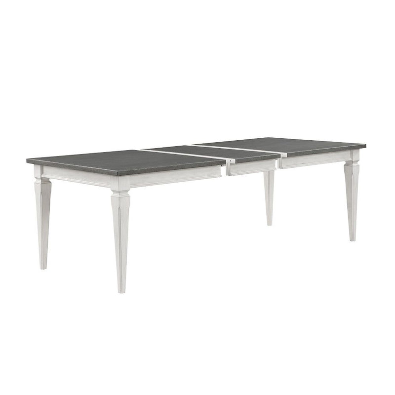 Katia - Dining Table With Leaf - Rustic Gray & Weathered White