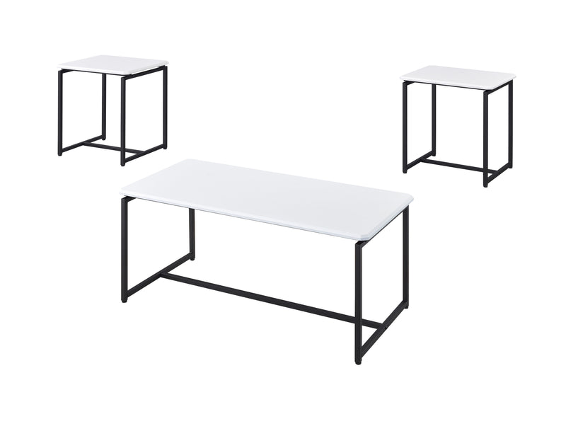 GT - 3 Piece Carbon Fiber Wrap Coffee Table And End Table (Set of 3)