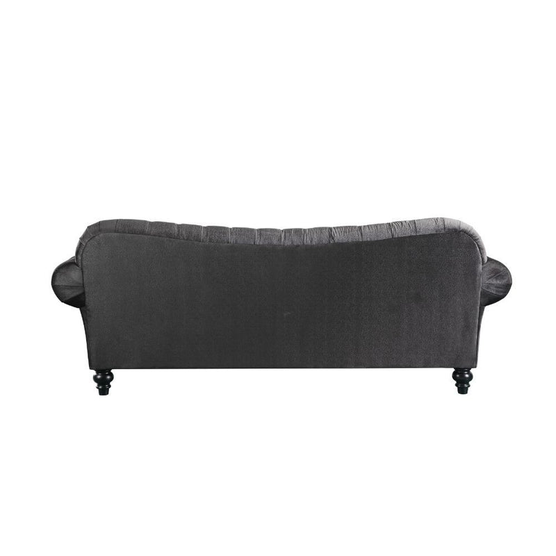 Gaura - Sofa - Dark Gray Velvet - Grand Furniture GA