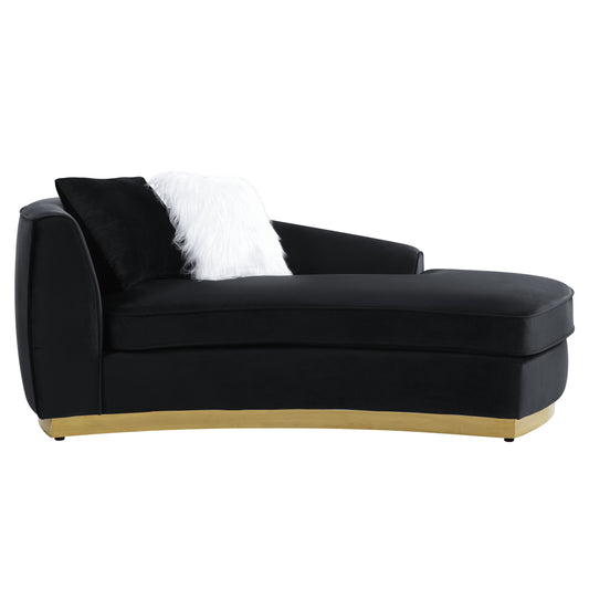 Achelle - Chaise - Black Velvet - Grand Furniture GA