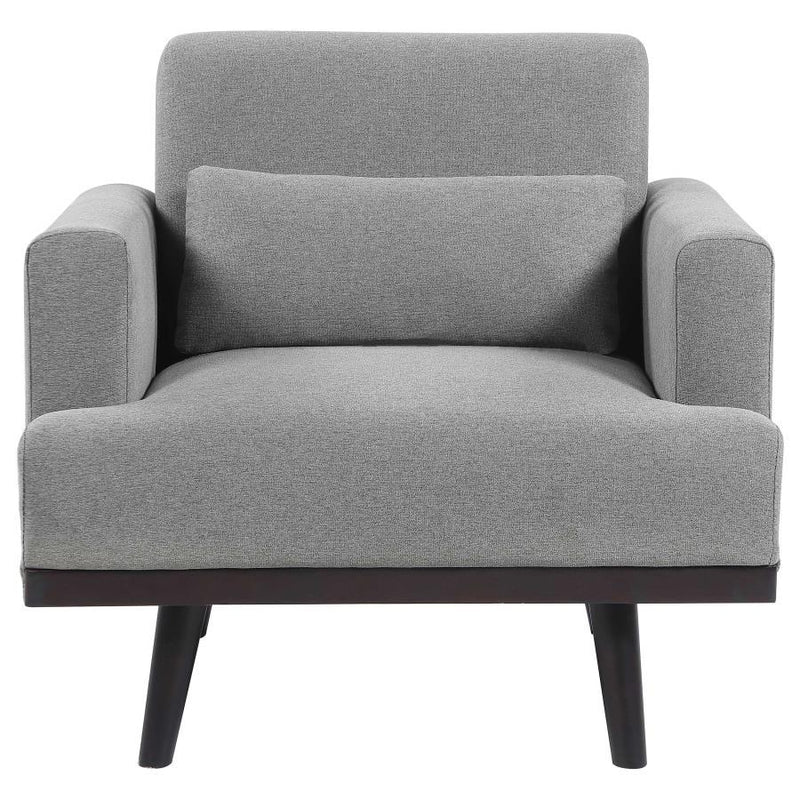 Blake - Upholstered Track Arm Accent Chair - Sharkskin