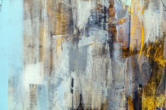 34x44 Framed Small - Abstract - Light Blue