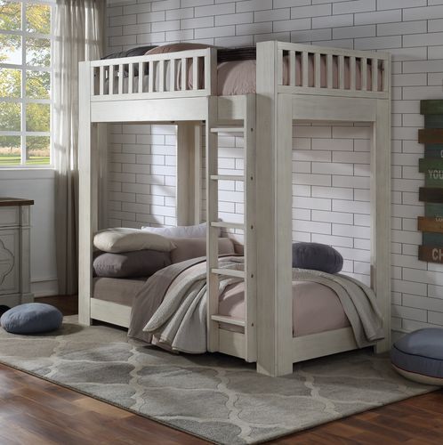 Cedro - Bunk Bed - Weathered White Finish - Grand Furniture GA