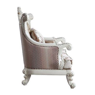 Vanaheim - Chair - Fabric & Antique White Finish - Grand Furniture GA