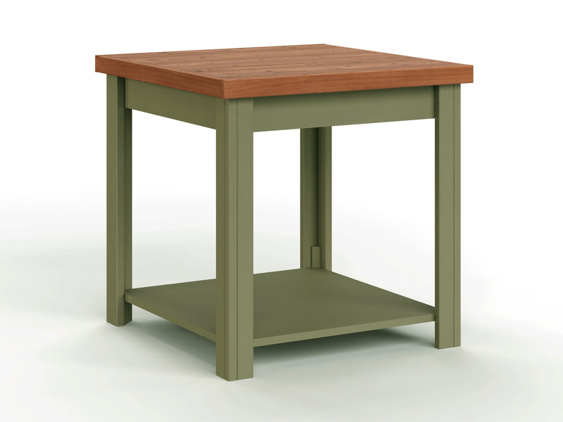 Vineyard - 24" Side Table - Sage Green And Fruitwood