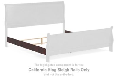 Alisdair - Reddish Brown - California King Sleigh Rails