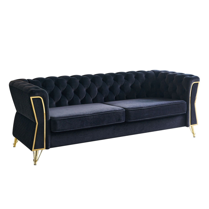 Modern Tufted Velvet Sofa For Living Room