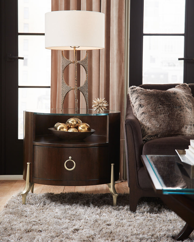 Bella Donna - Round Side Table - Dark Brown