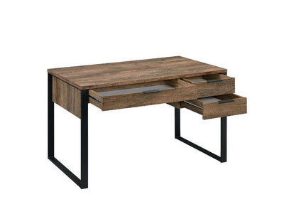 Aflo - Writing Desk - Weathered Oak & Black Finish - Grand Furniture GA