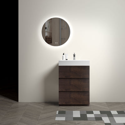 Alice - Bathroom Vanity With Large Storage Freestanding Bathroom Vanity, Sink For Modern Bathroom, One-Piece Sink Basin Without Drain And Faucet