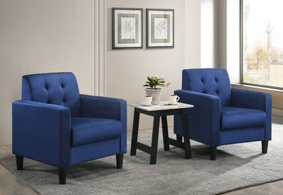 Hale - Velvet Armchairs And End Table Living Room (Set of 3)