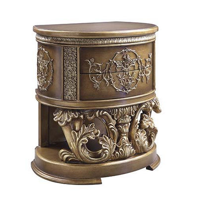 Constantine - Nightstand - Brown & Gold Finish - Grand Furniture GA